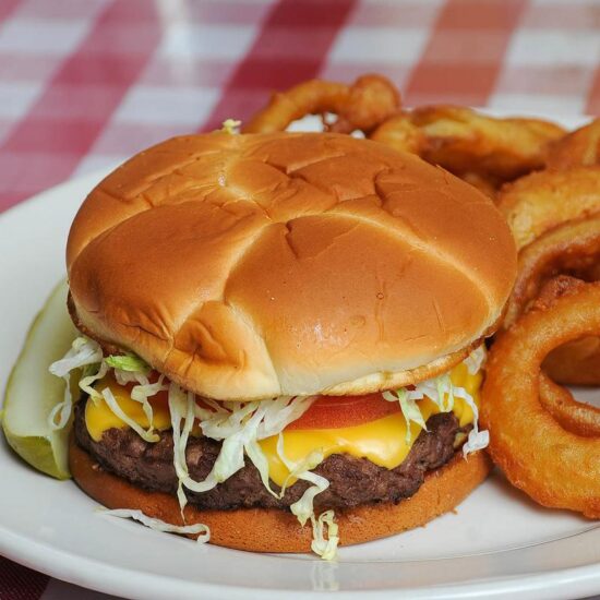 All American Burger with Fries